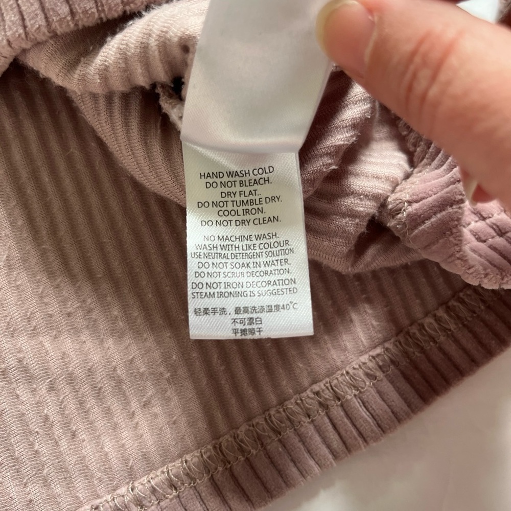 Othermix Soft Ribbed Sweater Purple Pink sz Large Whatever You Decide Phrase - Picture 9 of 11